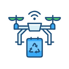 Smart Drone for Recycling and Waste Management Icon