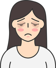 Expression of suffering in a sick woman sick woman