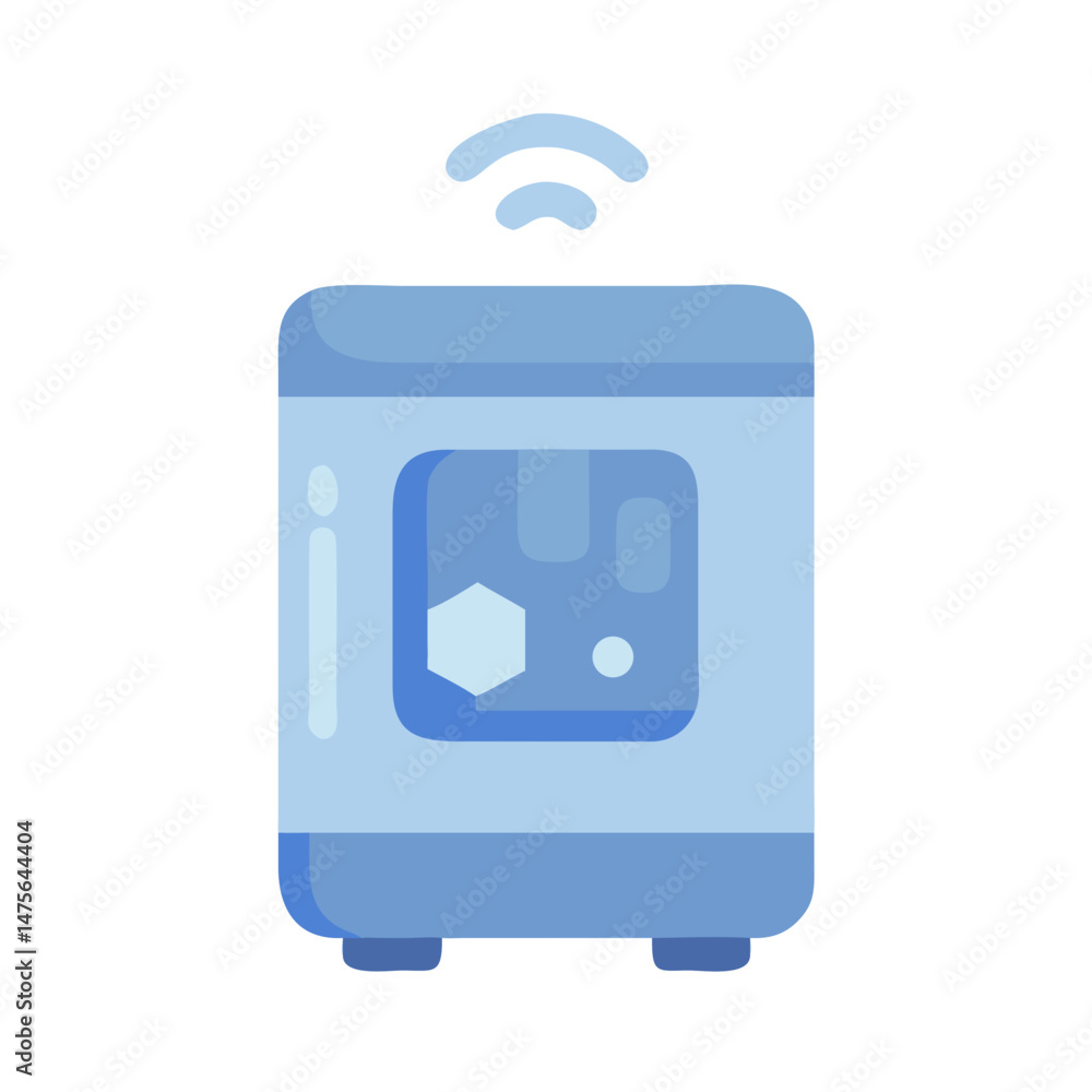 Poster smart speaker with display and wifi connection icon
