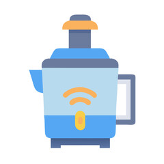 Smart Kitchen Appliance: Wireless Connectivity Juicer Icon Graphic