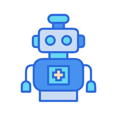 Fototapeta premium Medical Robot with Health Cross Symbol on Body