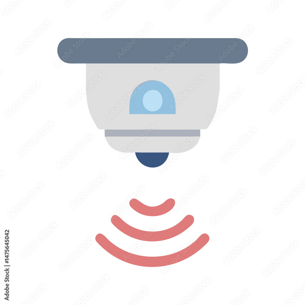 Poster smart home sensor and detection device illustration