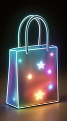 Modern digital shopping bag design graphic