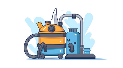 Fototapeta premium Professional Vector Illustration of Cleaning Dust Collector for Domestic Hygiene