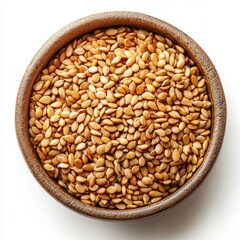 Fototapeta premium Organic Sesame Seeds Bowl: Healthy Vegetarian Snack Ingredients for Natural Cooking