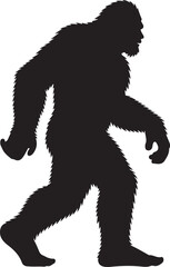 Fototapeta premium Bigfoot Silhouette SVG – Sasquatch Forest Clipart for Cricut, T-Shirts & Outdoor Crafts