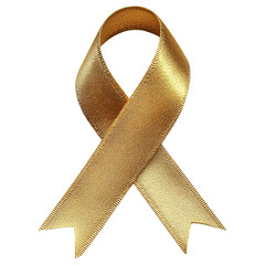 Golden ribbon isolated on transparent background