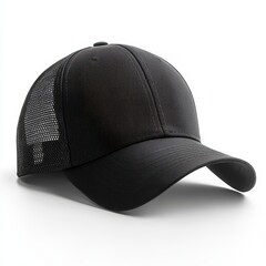 Black Mesh Baseball Cap: Comfortable Sport Accessory for Unisex Streetwear