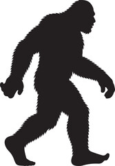 Fototapeta premium Bigfoot Silhouette SVG – Sasquatch Forest Clipart for Cricut, T-Shirts & Outdoor Crafts