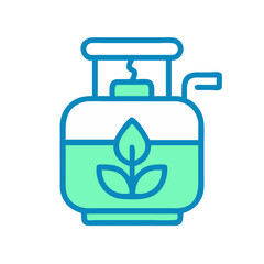 Green Energy Plant Tank: Sustainable Power Solution Icon
