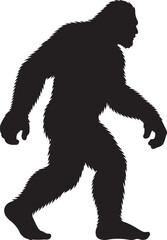 Fototapeta premium Bigfoot Silhouette SVG – Sasquatch Forest Clipart for Cricut, T-Shirts & Outdoor Crafts