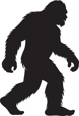 Fototapeta premium Bigfoot Silhouette SVG – Sasquatch Forest Clipart for Cricut, T-Shirts & Outdoor Crafts