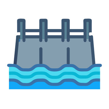 blue dam over water clip art preview