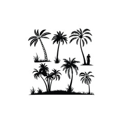 vector illustration of palm trees