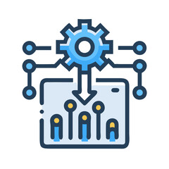 Data Analytics Optimization Icon, Automated Insights Analysis