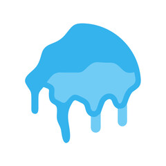 Light Blue Snow or Ice Cap with Drippings