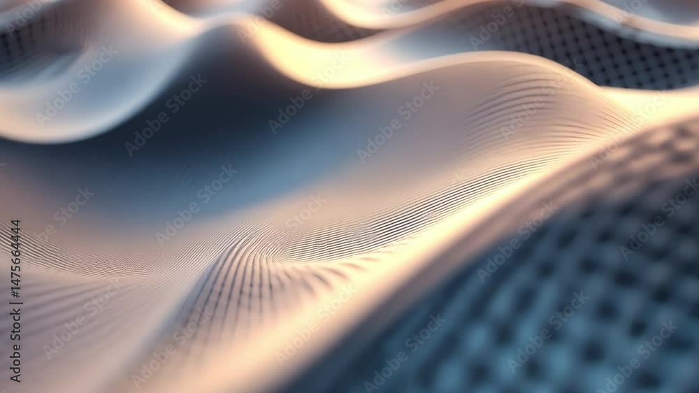 Poster abstract waves smooth flowing textures and patterns with depth, gradient, and elegance in captivatin