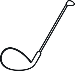 Black and White Golf Club Line Drawing