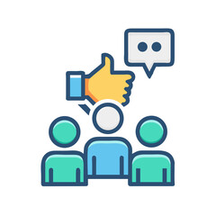 Social media engagement and approval concept illustration vector