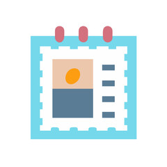 Flat Design Calendar Icon Vector, Reminder and Schedule