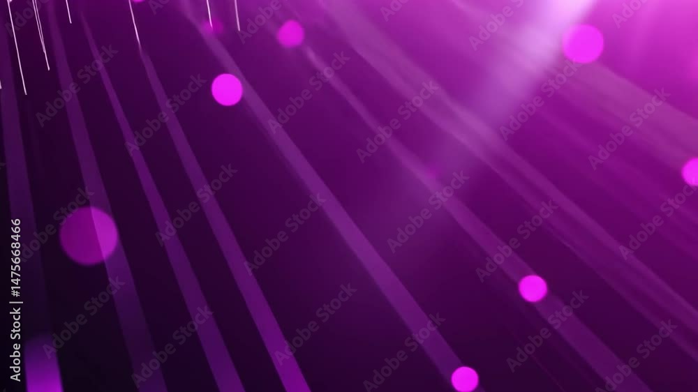 Poster vibrant purple background with dynamic light rays and bokeh effects an abstract design for modern pr