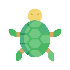 Cute Cartoon Turtle Illustration on Black Background