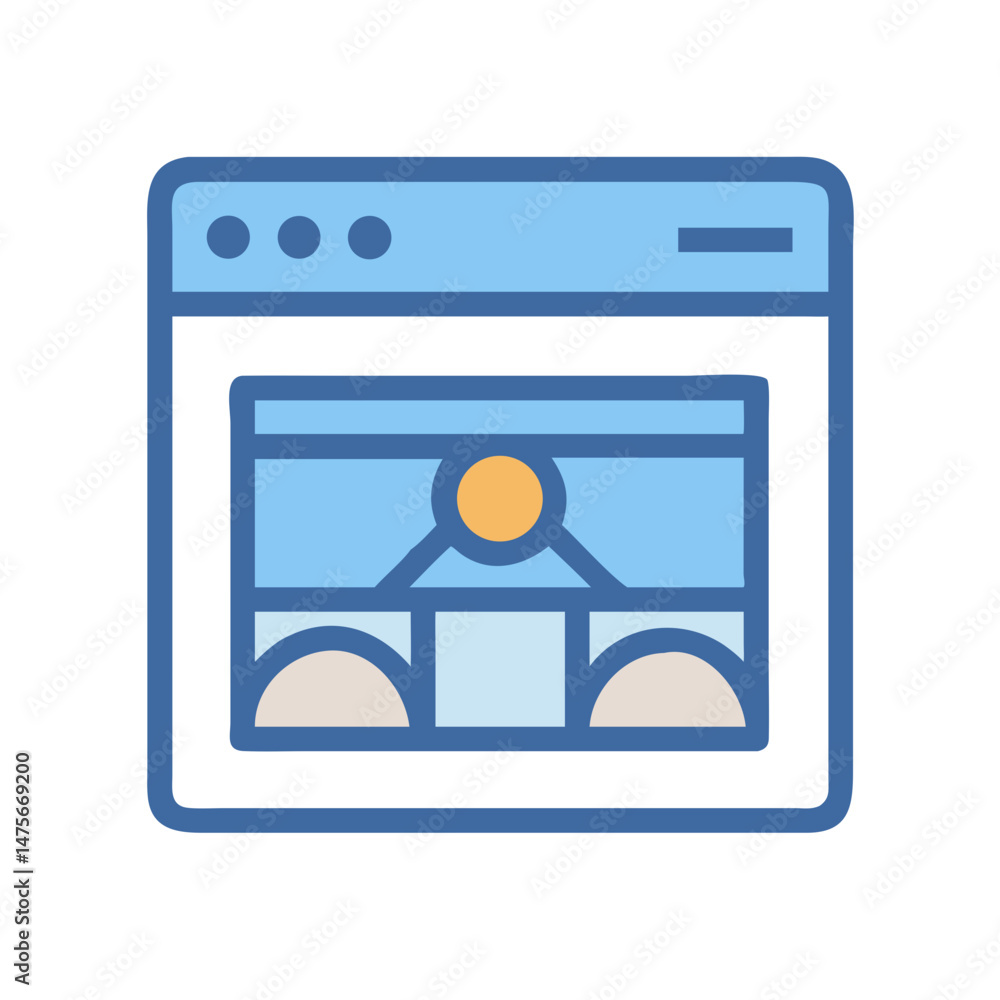 Poster website interface, design interface, app interface, ui icon