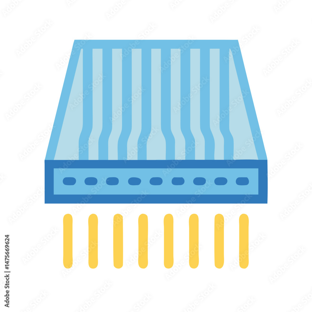 Poster stylized ic or microchip icon for technology projects