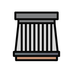 Air filter icon for auto, illustration on black