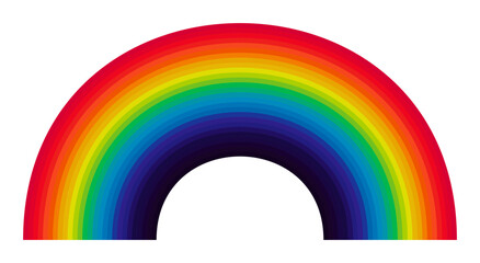 Fototapeta premium Rainbow Vector Illustration. Multicolour Rainbow Shape. Colour Spectrum Rainbow for Pride Month Decoration.