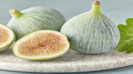 Fresh figs on marble board