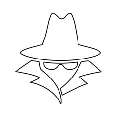 spy line icon