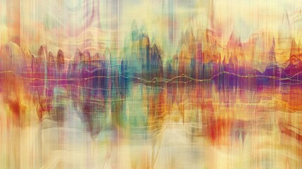 Obraz premium Abstract landscape of vibrant colors