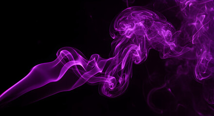 Fototapeta premium Elegant Purple Smoke Trails Against Dark Backdrop Create Unique Effects