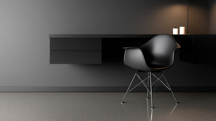 Modern minimalist interior design workspace mockup