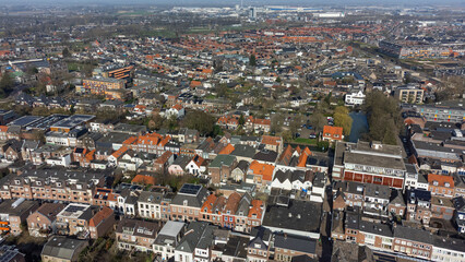 Obraz premium Aerial View of Tiel Old Town City Center