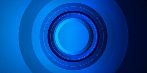 abstract 3d blue circle background layer with luxury style, futuristic technology concept. vector illustration
