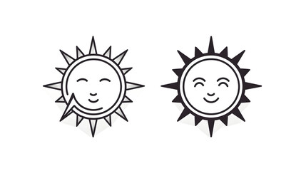 Day and Night Simple Line Icon: Utilization and Significance of Sun and Moon Symbols