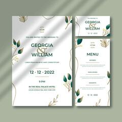 Naklejka premium wedding invitation concept template