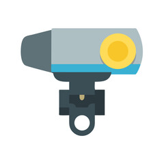 Underwater camera with mounting bracket on black background