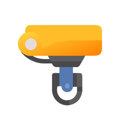 Security camera icon, surveillance system, security monitoring concept