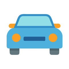 Obraz premium Blue car illustration on a black background