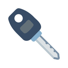 Modern Car Key Icon on Black Background