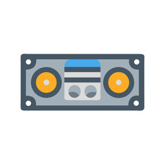 Retro Boombox Icon - 80s, 90s Music Player