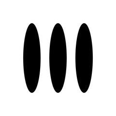 Three black circles aligned horizontally on a white background representing a loading or more options icon
