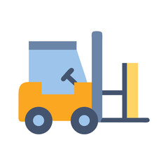 Simple Forklift Icon for Construction or Warehouse Use