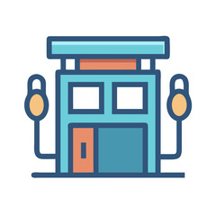 Car wash illustration vector, cleaning service station icon design