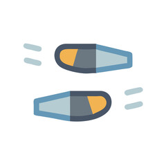 Two bullets flying, animation, isolated on a black background