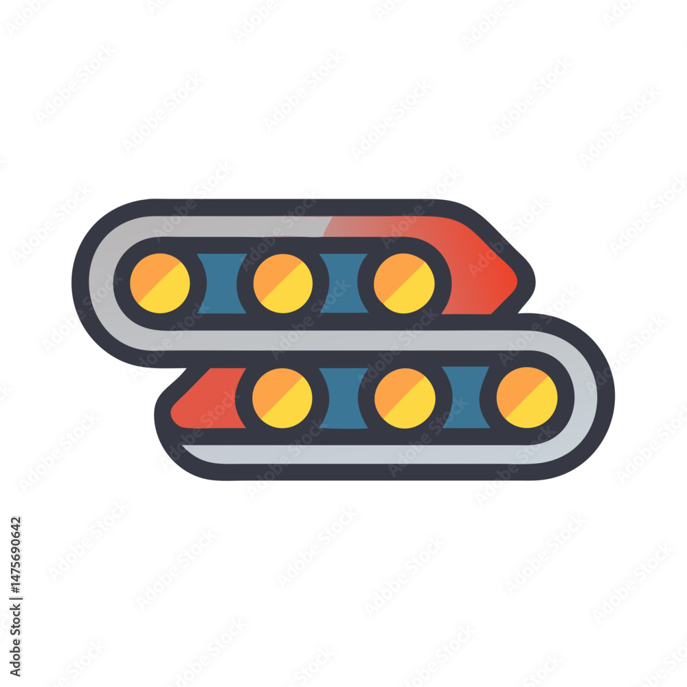 Poster abstract graphic with circles and curved lines isolated