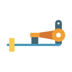 Minimalist Mechanical Engineering Part Illustration on Black Background